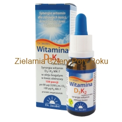 Witamina D3K2  (menachinon-7, MK-7, MenaQ-7 - uzyskiwany z olejków eterycznych) suplement diety
